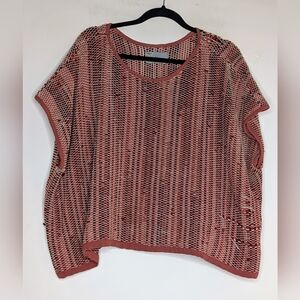 Tonle • Srey Handwoven Loose Fit Cropped Knit Top Size S/M  READ